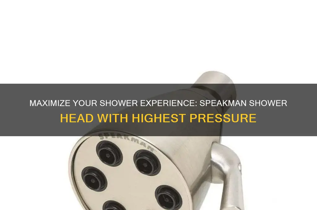 which speakman shower head has the most pressure