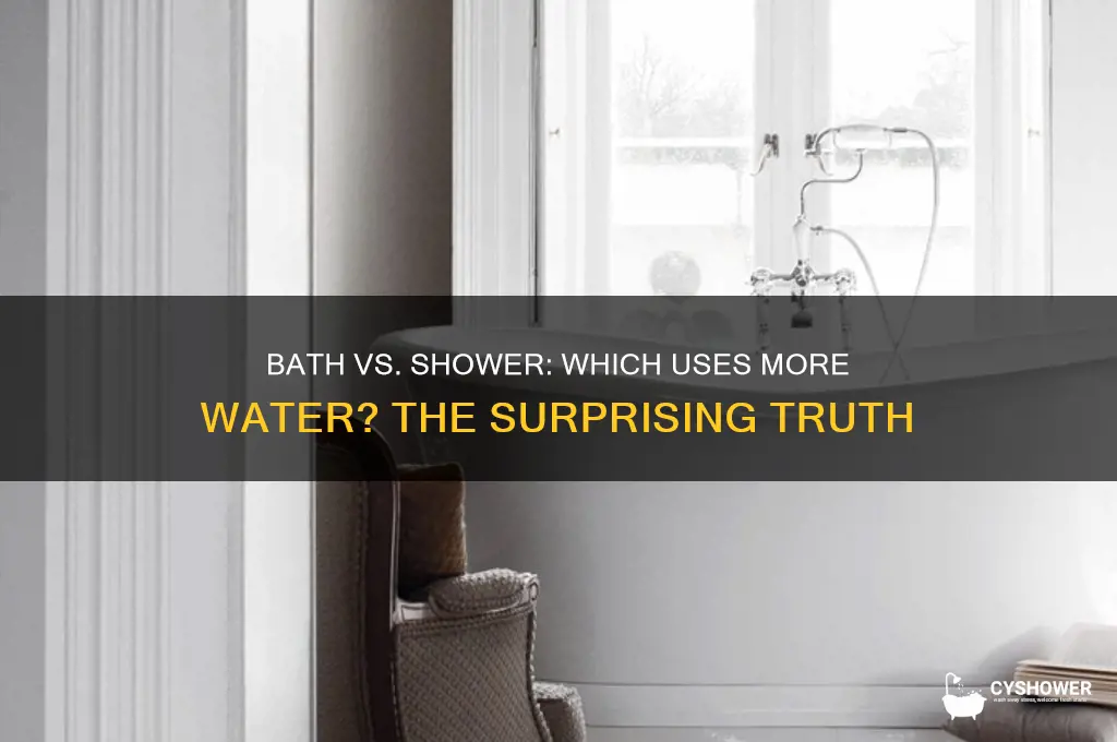 which takes more water a bath or shower