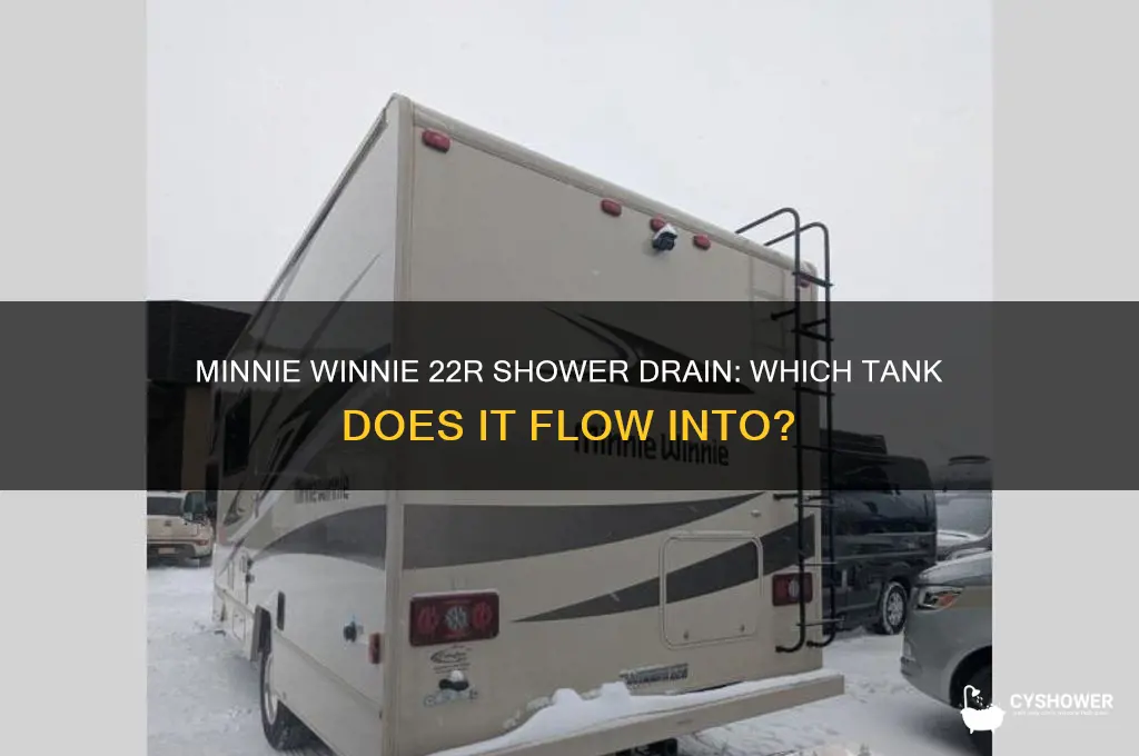 which tank does shower drain into on minnie winnie 22r