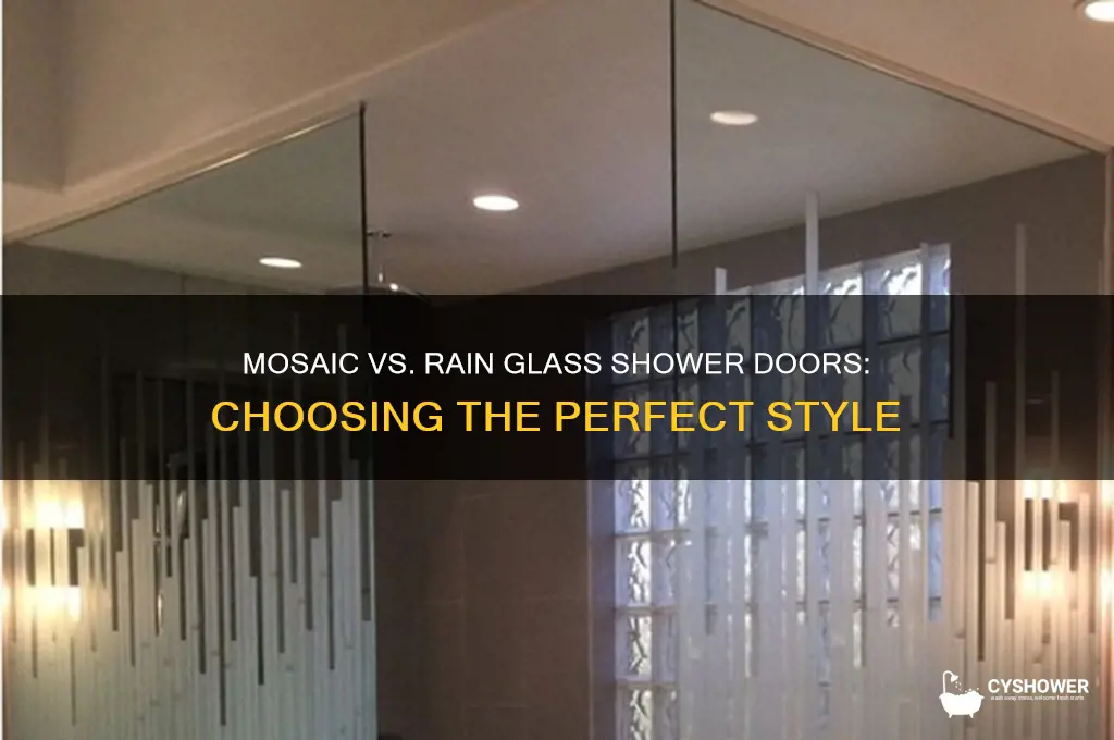 which to pick mozaic or rain glass shower door