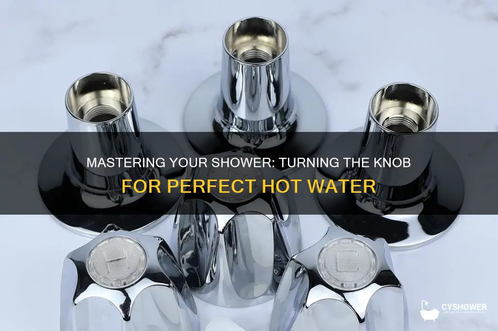 which way do you turn shower nob for hot water