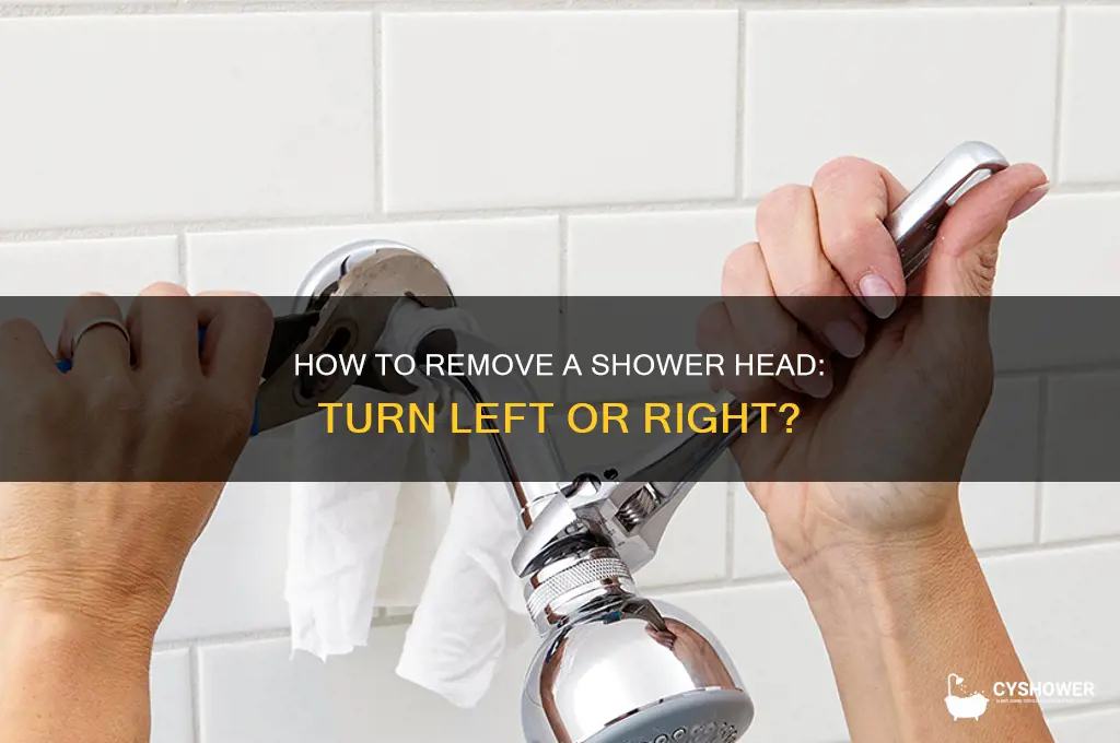 which way do you turn to remove a shower head
