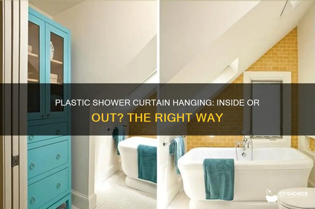 which way does a plastic shower curtain hang