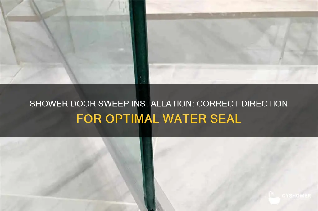 which way does a shower door sweep go