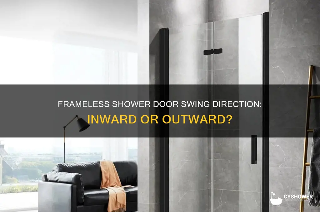 which way should a frameless shower door open