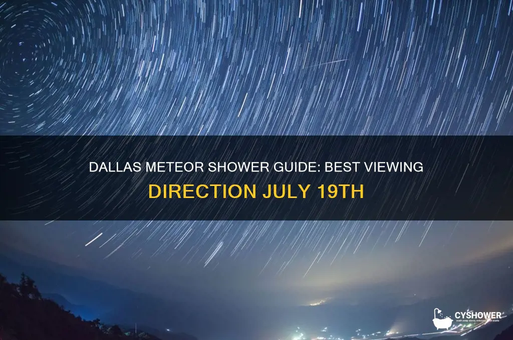 which way to look for meteor shower dallas july 19th
