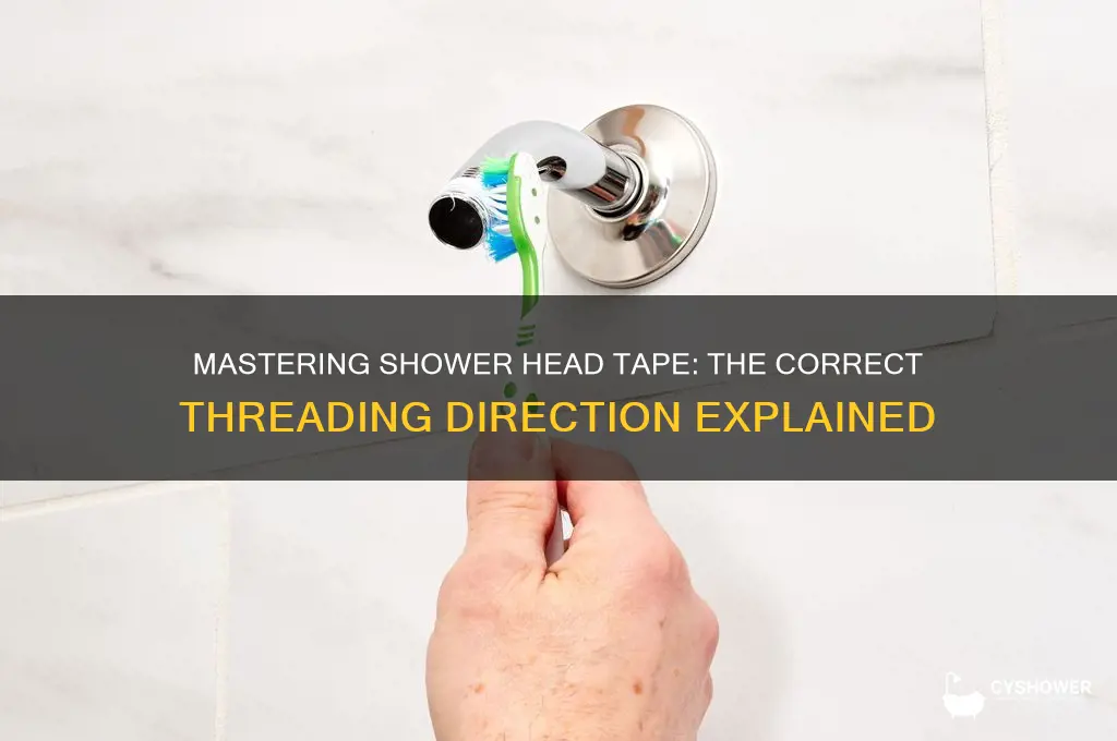 which way to thread shower head tape