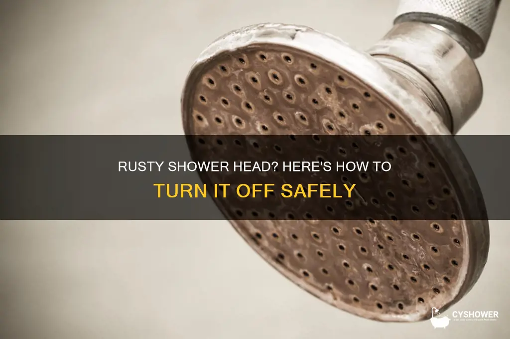 which way to turn a rusty shower head off