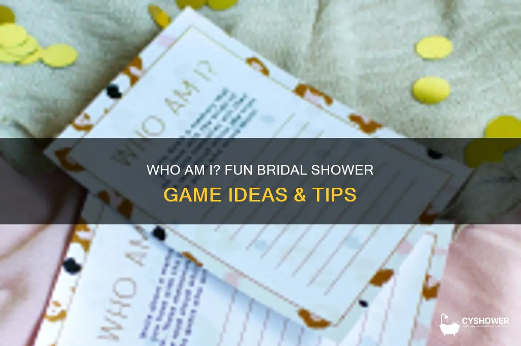 who am i bridal shower game