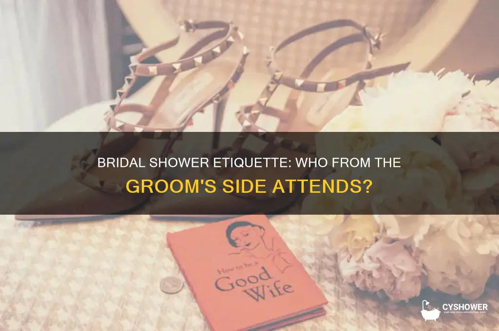 who attends the bridal shower from the groom