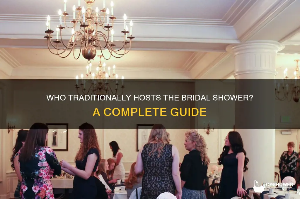 who customarily throws the bridal shower