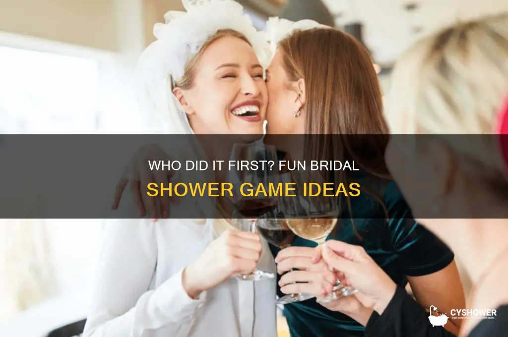 who did it first bridal shower game