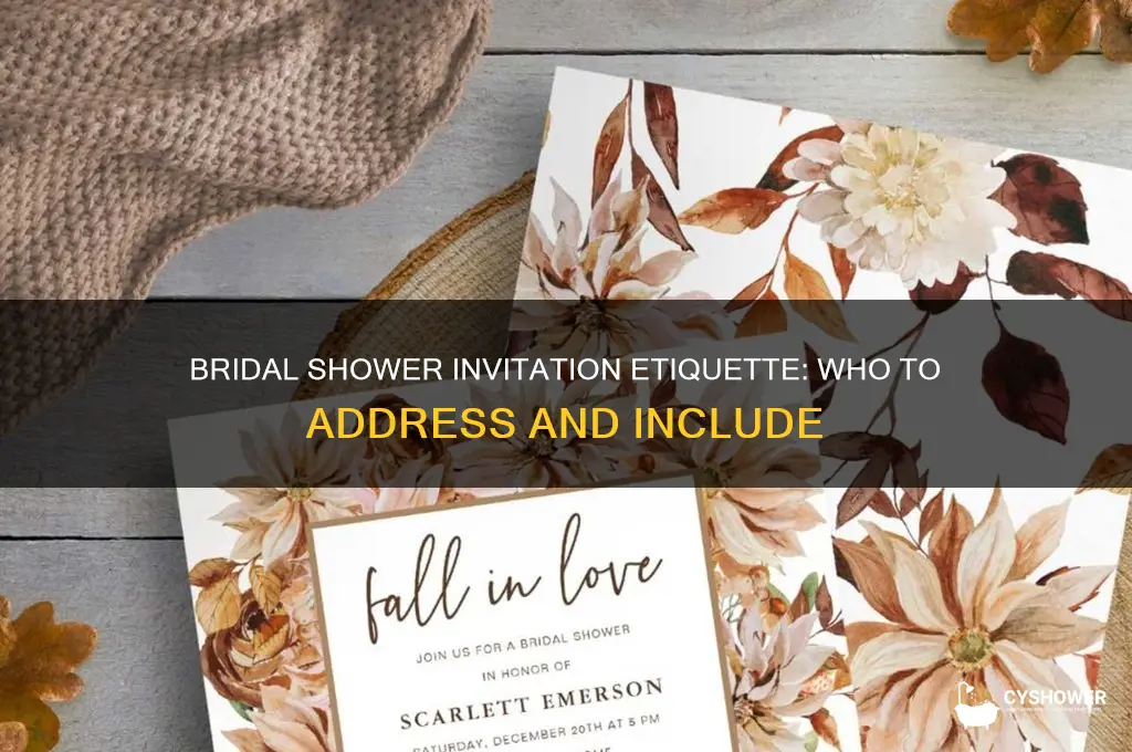 who do you address bridal shower invitations to