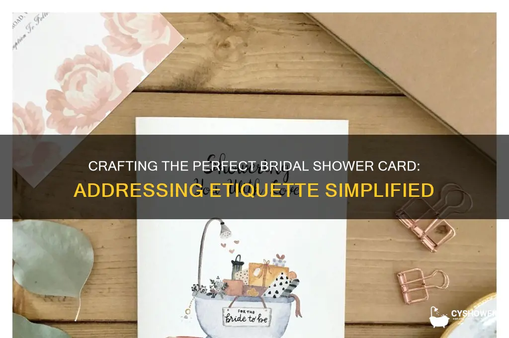 who do you make a bridal shower card out to