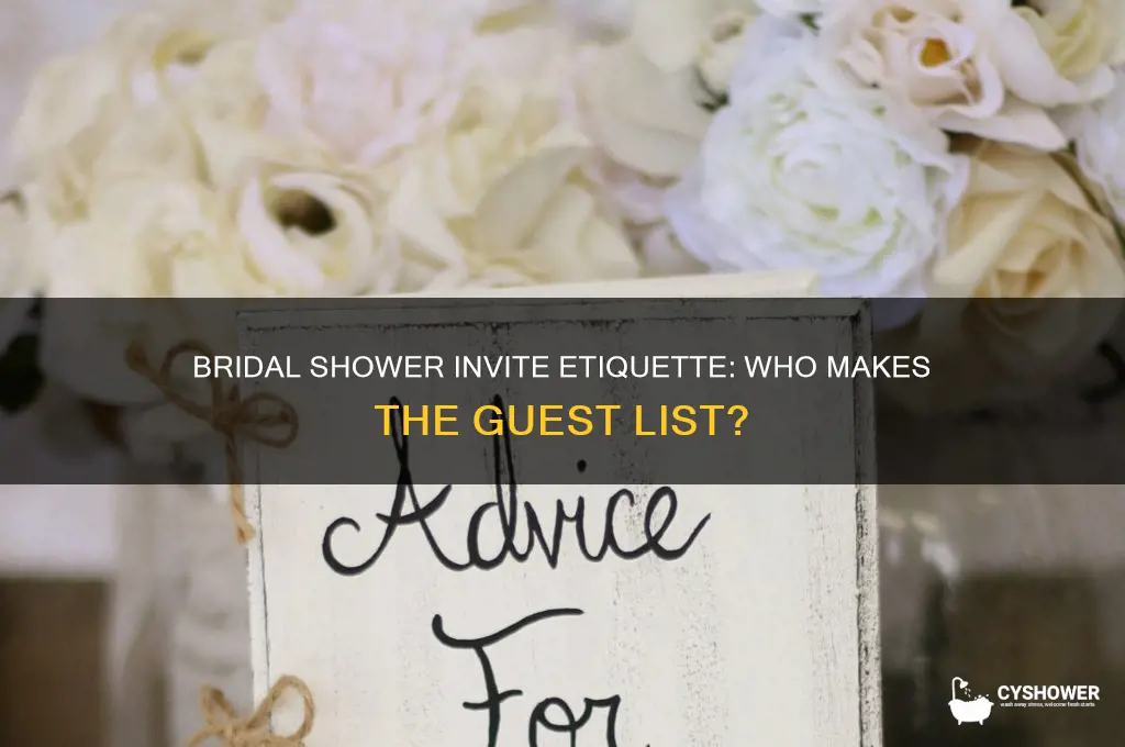 who do you send bridal shower invites to