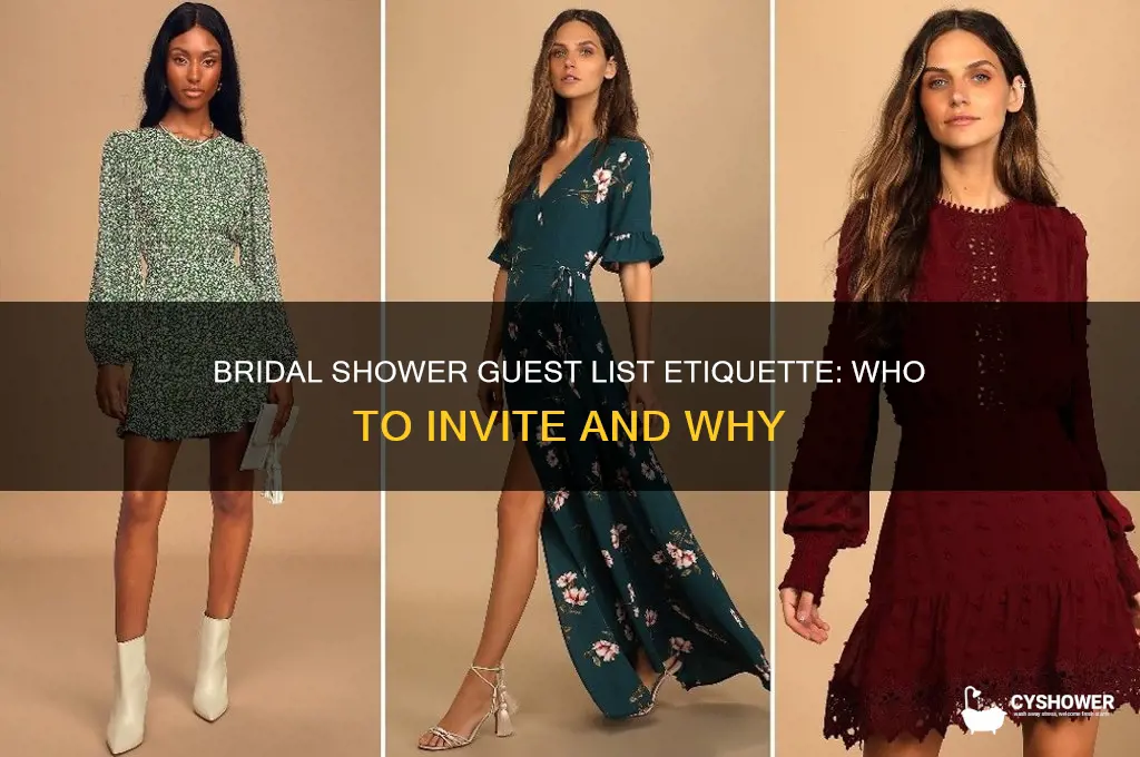 who gets invited to bridal shower etiquette