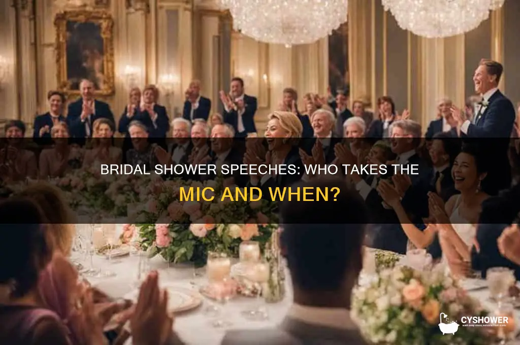 who gives a speech at the bridal shower