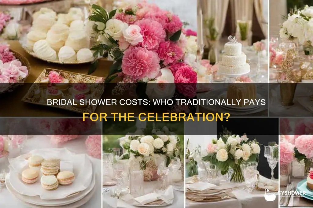 who is expected to pay for a bridal shower