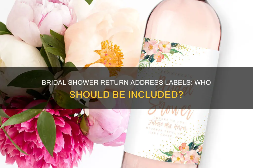 who is on the bridal shower return address labels