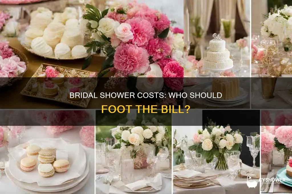 who is responsible for bridal shower costs
