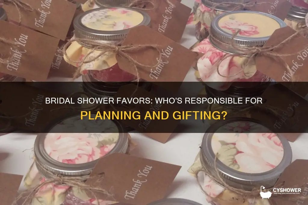 who is responsible for bridal shower favors