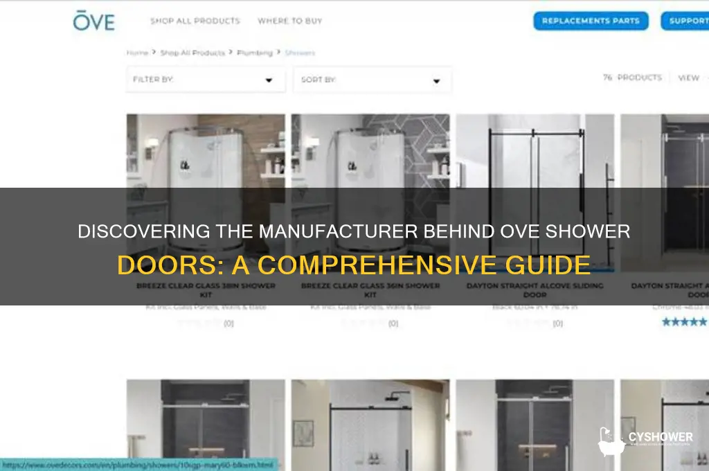 who makes ove shower doors