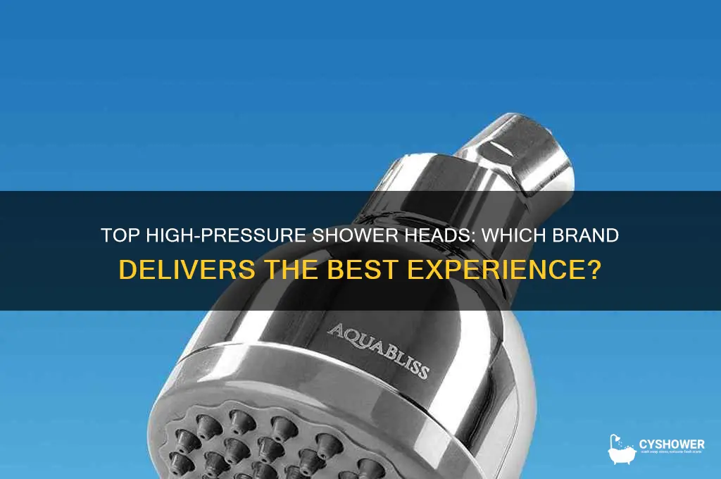who makes the best high pressure shower head