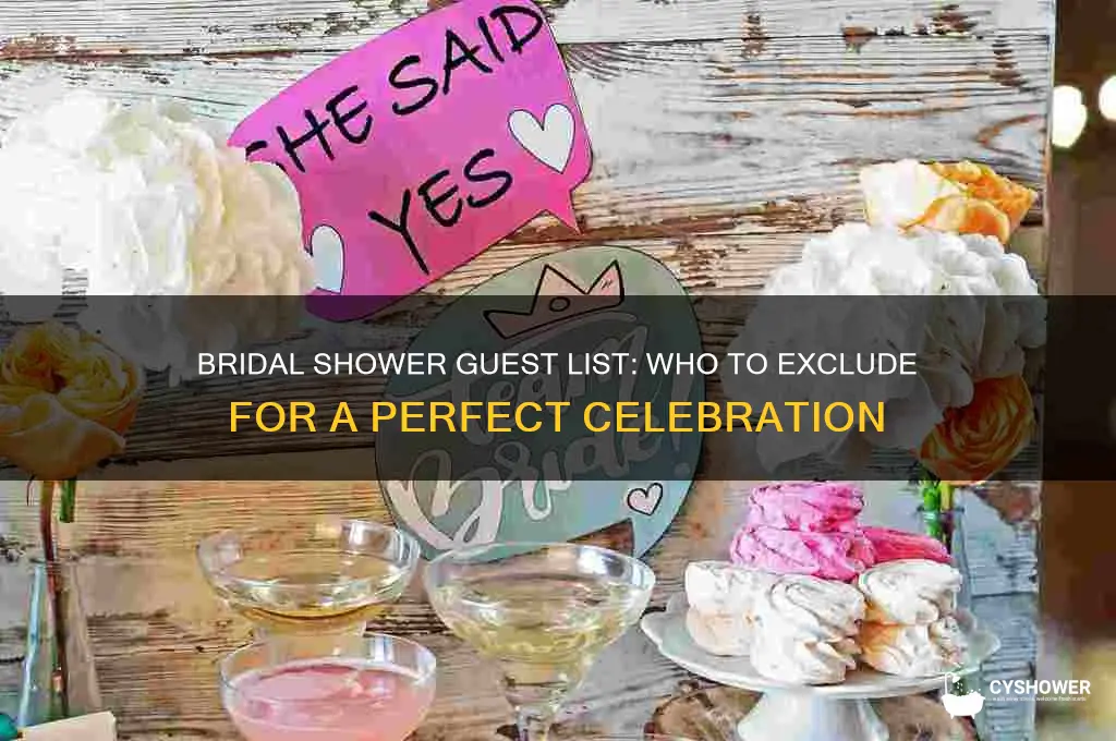 who not to invite to a bridal shower