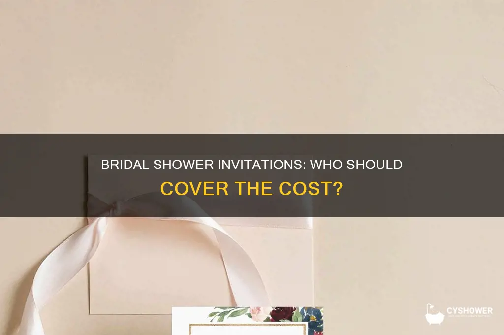who pays for bridal shower invitations