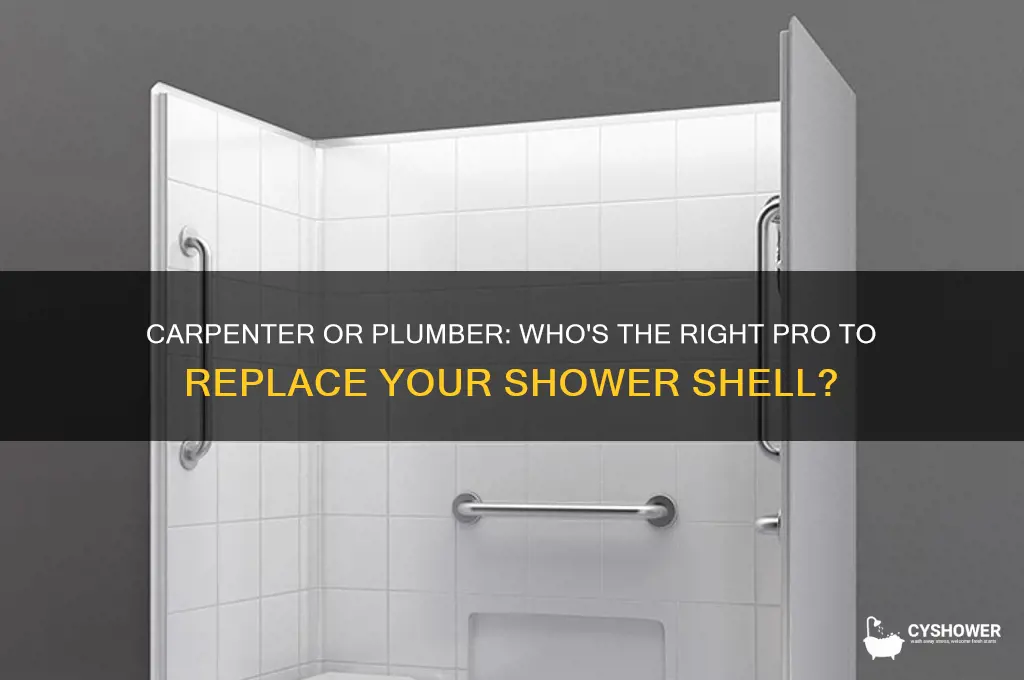who replaces shower shell carpenter or plumber