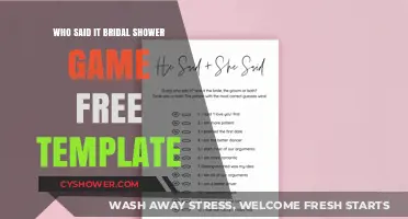 Who Said It? Bridal Shower Game: Free Printable Template