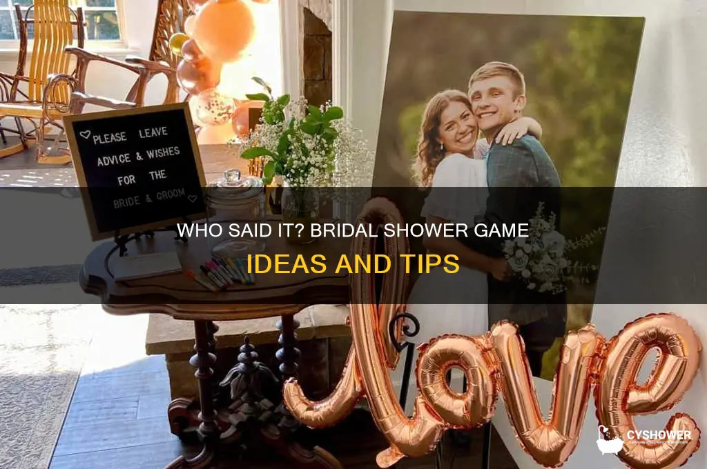who said it bridal shower
