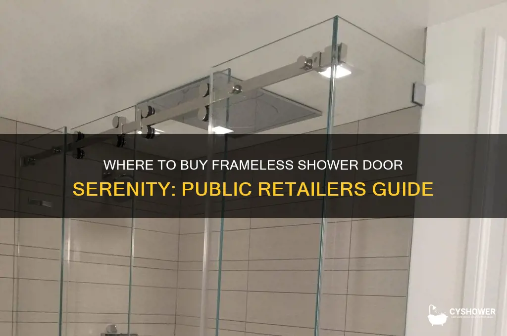 who sells frameless shower door serenity to the public