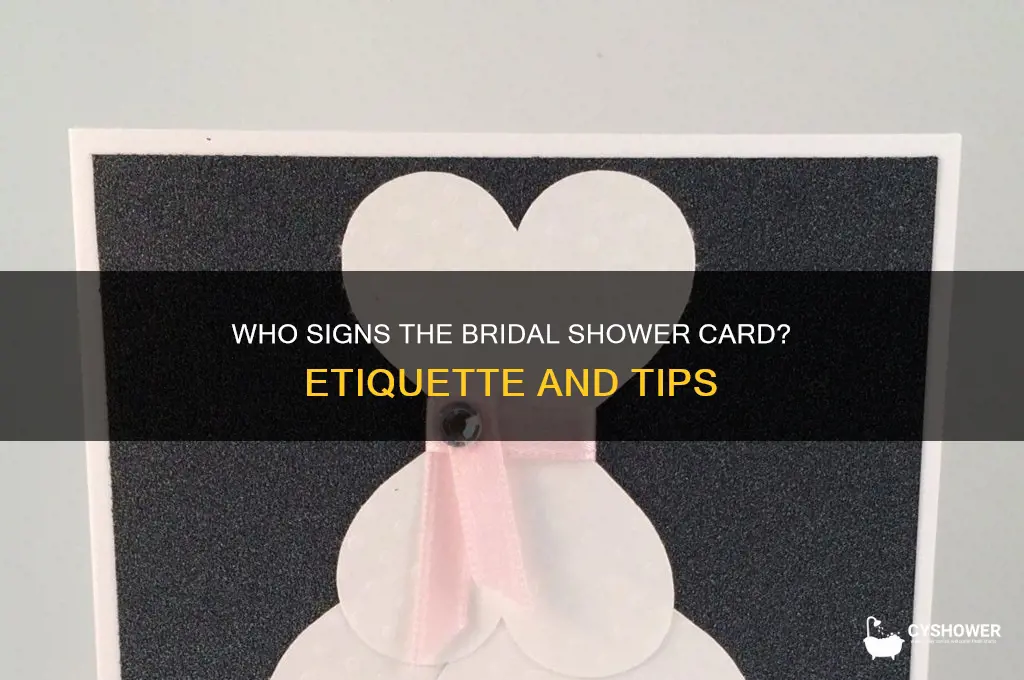 who should sign bridal shower card