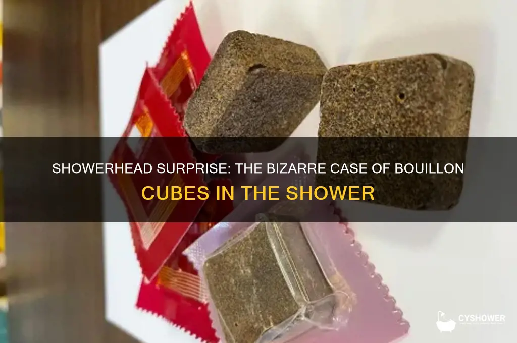 who the hell put bouillon cubes in the shower head