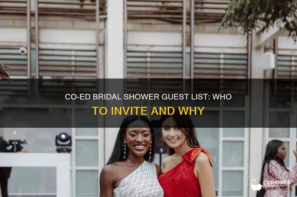 who to invite to a co-ed bridal shower