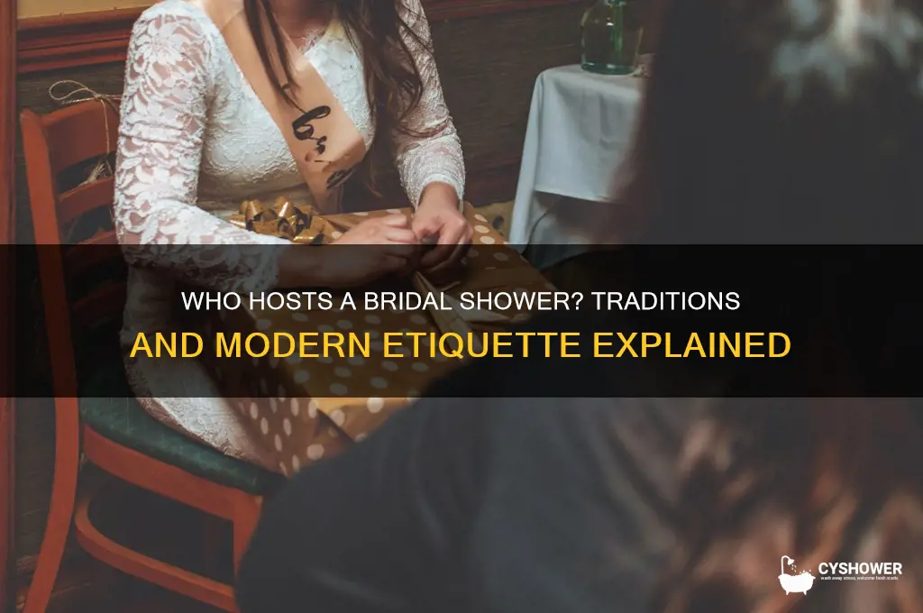 who traditionally gives a bridal shower