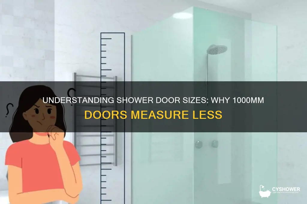 why are 1000mm shower doors less than 1000mm