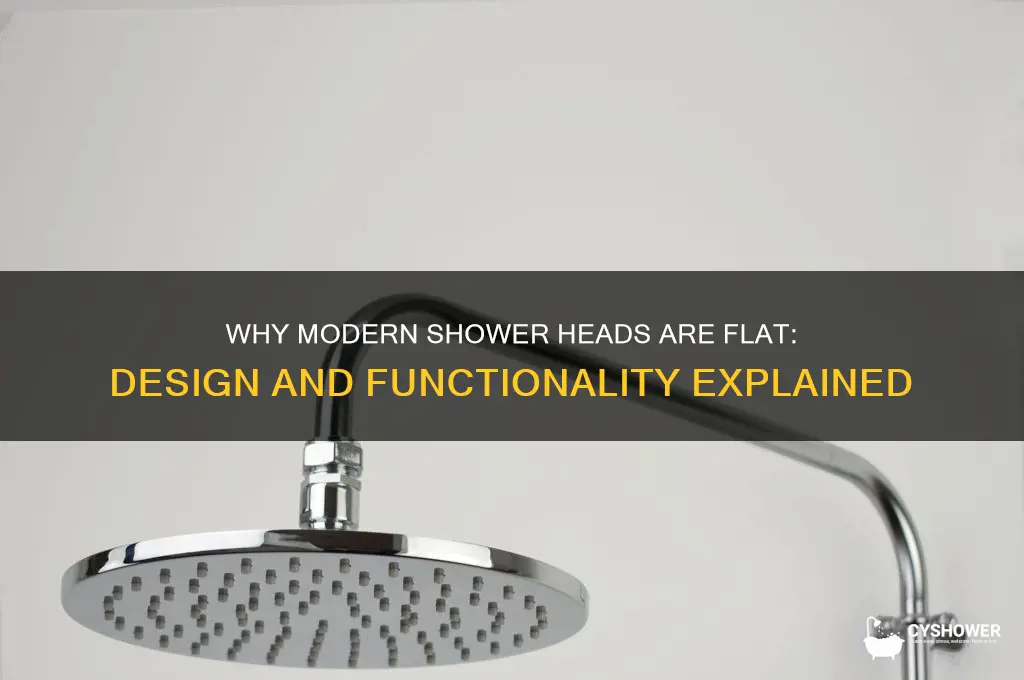 why are shower heads flat these days