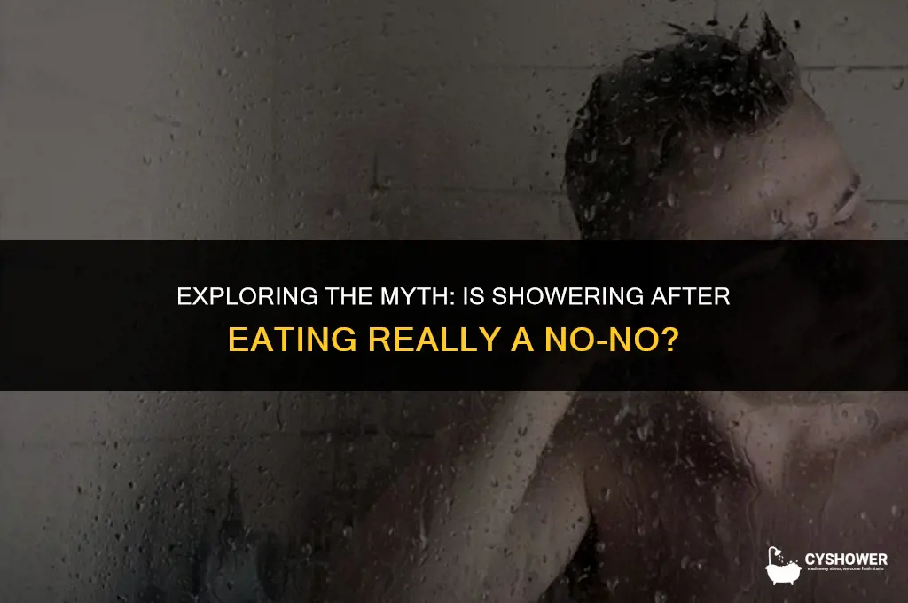 why can t we shower after eating