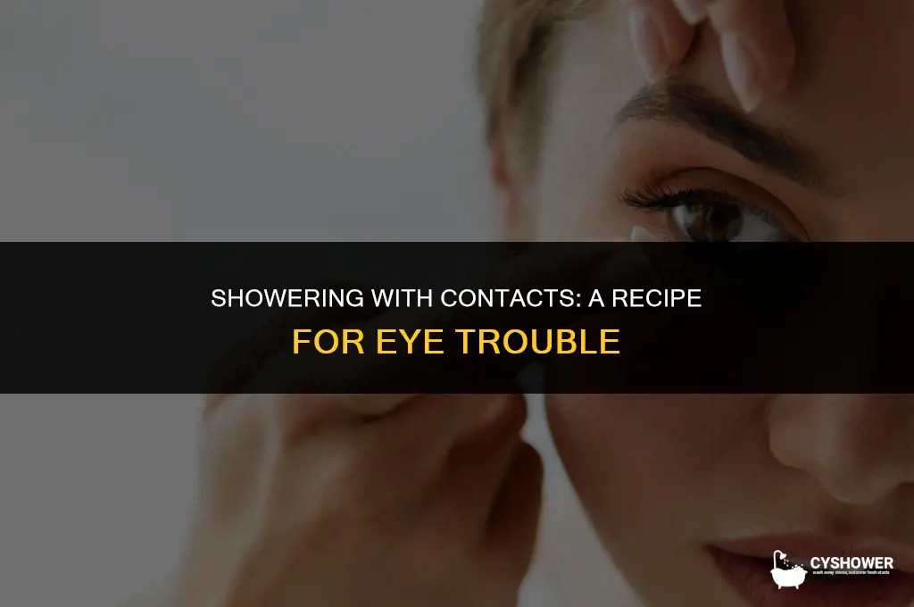 why can t you wear contact lenses in the shower