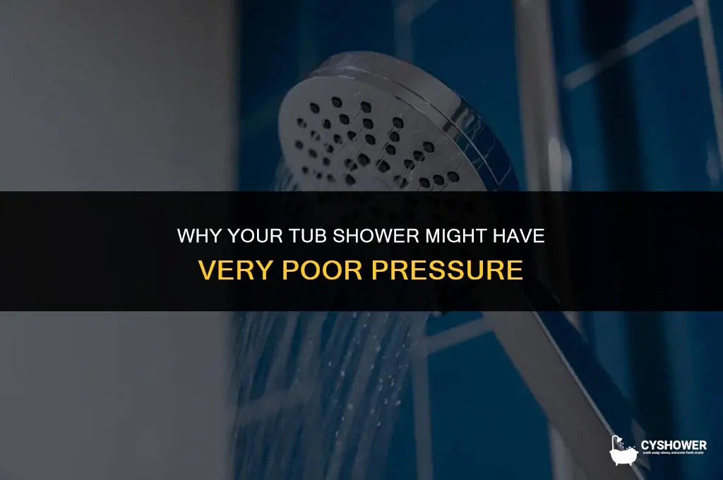 why can tub shower have very poor pressure
