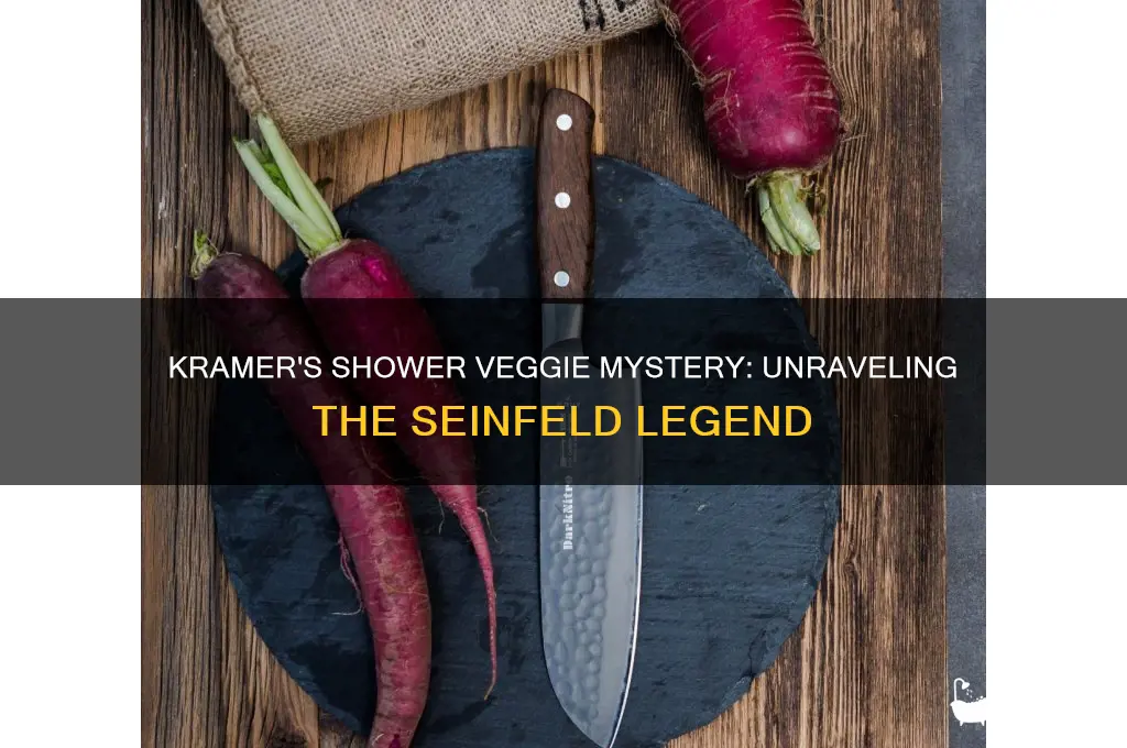 why did kramer take vegetables into the shower