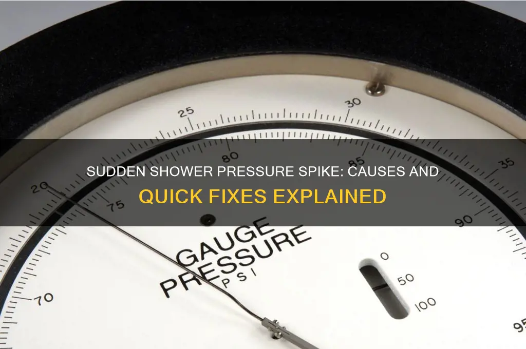 why did my shower water pressure suddenly increase