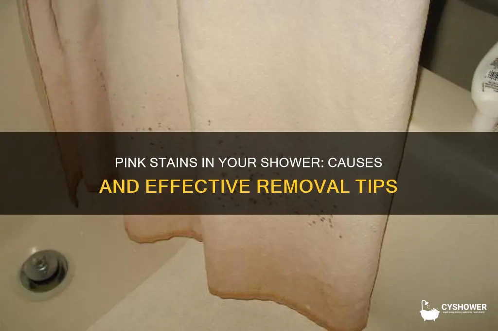 why do 8 get pink stains in my shower