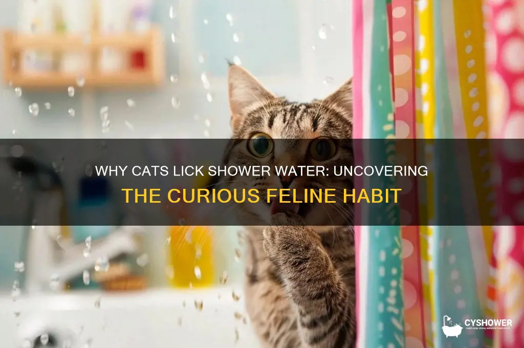 why do cats lick shower water