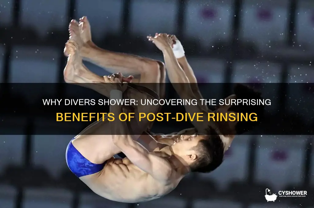 why do divers take a shower