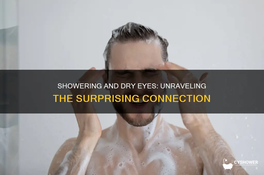 why do eyes get dry when shower