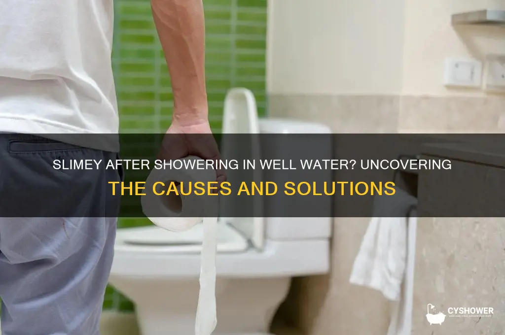 why do i feel slimey after shower in well water