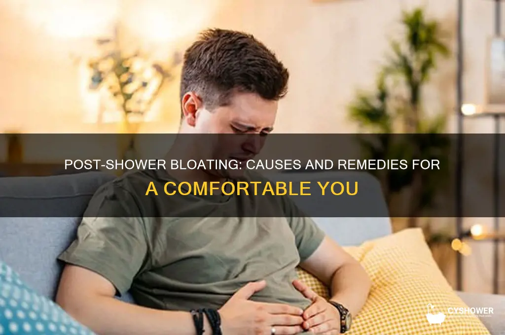 why do i get bloated after a shower